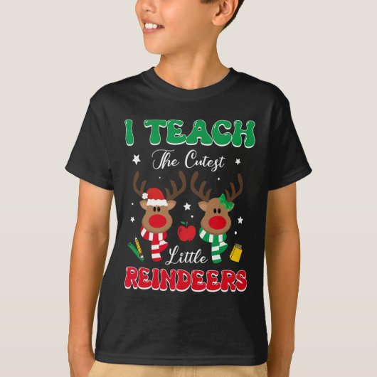 Teach The Cutest Little Reindeer Rudolph Teacher C T-shirt (Voorkant)