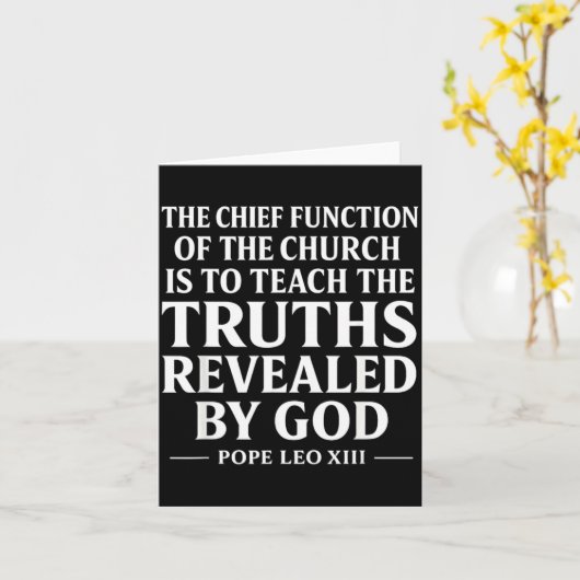 Teach The Truth Pe Leo Xiv Sritual Leader Quote Kaart (Gele Bloem)