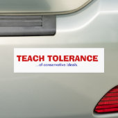 TEACH TOLERANCE BUMPERSTICKER (Op auto)