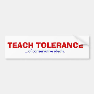 TEACH TOLERANCE BUMPERSTICKER