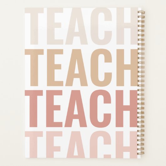 Teach Unieke roze & Gold Classroom Planner (Achterkant)