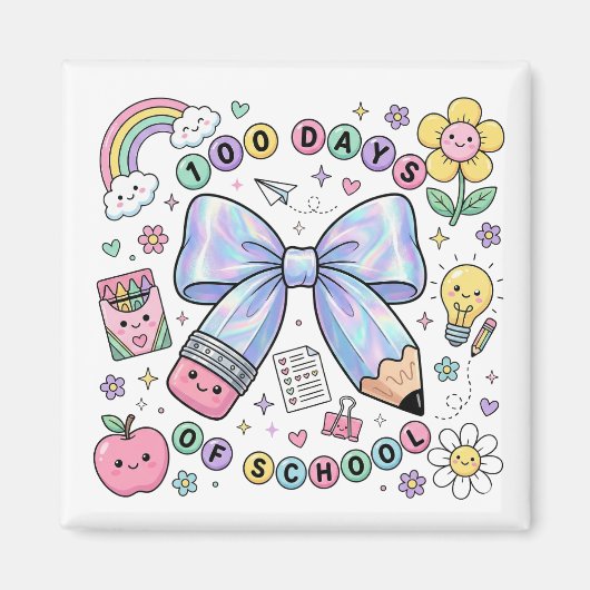 Teacher 100 Days of School Magnet  (Voorkant)