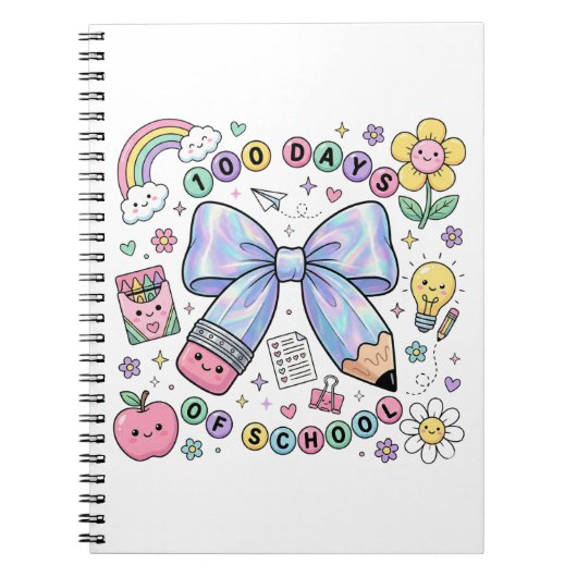 Teacher 100 Days of School Spiral Photo Notebook Notitieboek (Voorkant)