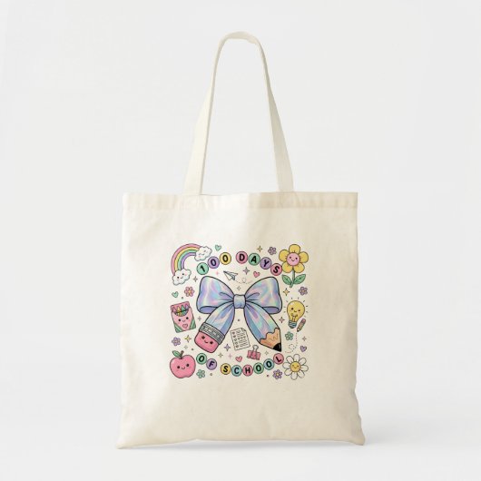 Teacher 100 Days of School Tote Bag (Voorkant)