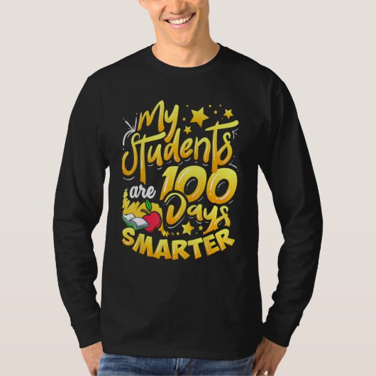 Teacher 100th Day Of School 100 Days Smarter T-shirt (Voorkant)