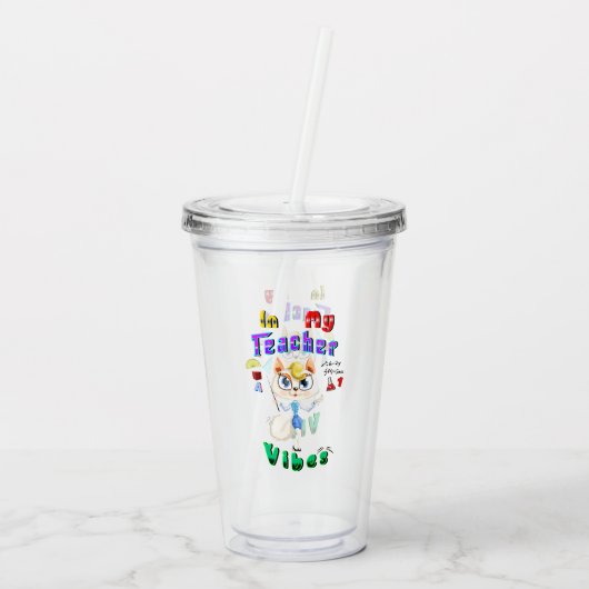 Teacher Acryl Drinkbeker (Achterkant)