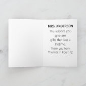 Teacher Action Figure AI Boxed Doll Style Bedankkaart (Binnen)