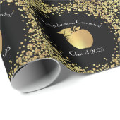 Teacher Afstuderen Black Gold Cadeaupapier (Rol Hoek)
