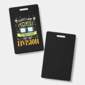Teacher Always Wear Eyeglasses To Math Class Badge (Voor- en achterkant)