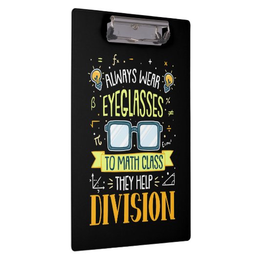 Teacher Always Wear Eyeglasses To Math Class Klembord (Rechts)