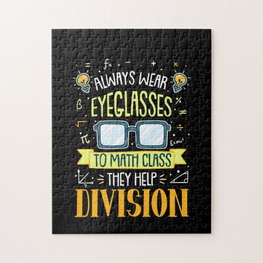 Teacher Always Wear Eyeglasses To Math Class Legpuzzel (Verticaal)