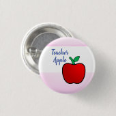 Teacher Apple Badge Ronde Button 3,2 Cm (Voorkant /achterkant)