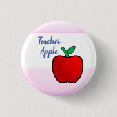 Teacher Apple Badge Ronde Button 3,2 Cm (Voorkant)