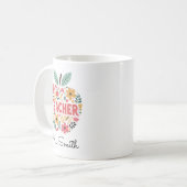 Teacher Apple Mug – Classic Red Apple Koffiemok (Voorkant links)