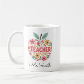 Teacher Apple Mug – Classic Red Apple Koffiemok (Links)