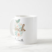 Teacher Apple Mug – Classic Red Apple Koffiemok (Voorkant links)