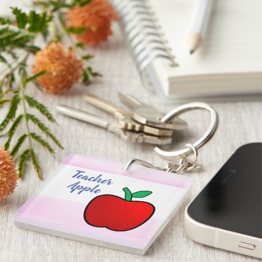 Teacher Apple Sleutelhanger (Voorkant Rechts)
