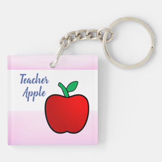 Teacher Apple Sleutelhanger (Achterkant)