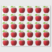 Teacher Apple Wrapping Paper Cadeauverpakking Cadeaupapier (Vlak)