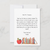 Teacher Appreciation Best Teacher Red Apple Books  Bedankkaart (Voorkant)