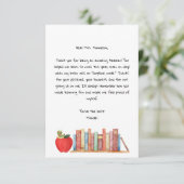 Teacher Appreciation Best Teacher Red Apple Books  Bedankkaart (Staand voorkant)