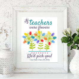 Teacher Appreciation Classroom Fingerprint Art Poster