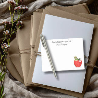 Teacher Appreciation Classroom Red Apple Custom Post-it® Notes