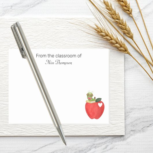 Teacher Appreciation Classroom Red Apple Custom Post-it® Notes