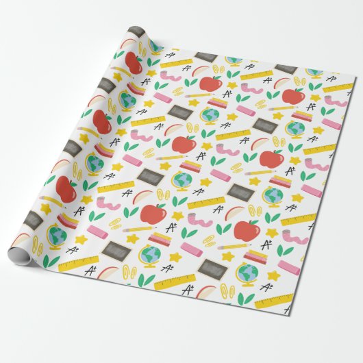 Teacher Appreciation Classroom Wrapping Paper Cadeaupapier (Uitgerold)