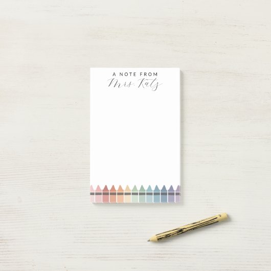 Teacher Appreciation Crayon Post-it® Notes (Op bureau)