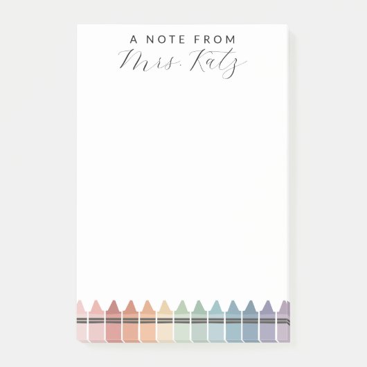 Teacher Appreciation Crayon Post-it® Notes (Voorkant)