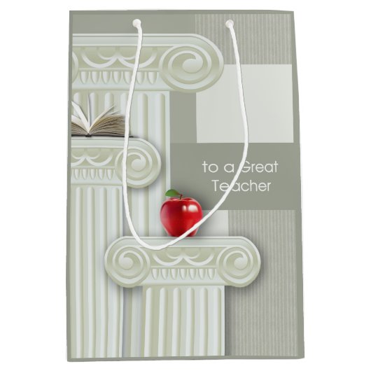 Teacher Appreciation Custom Name Medium Cadeauzakje (Voorkant)