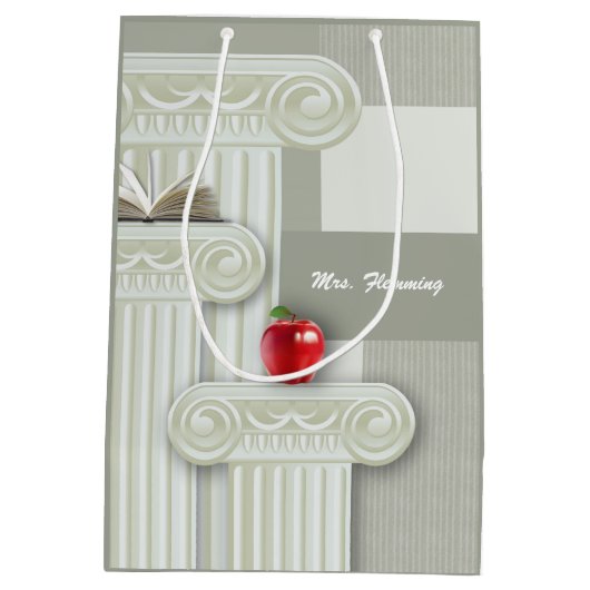 Teacher Appreciation Custom Name Medium Cadeauzakje (Achterkant)