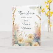 Teacher Appreciation Day Natuurlijke wilde bloemen Kaart (Gele Bloem)