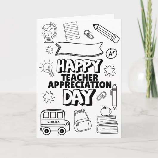 Teacher Appreciation Fill In The Blank Card Kaart (Voorkant)