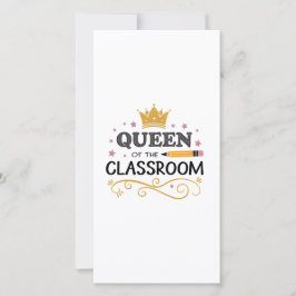 Teacher Appreciation Gift – Queen of the Classroom Bedankkaart