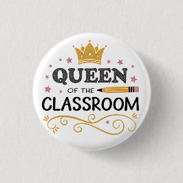 Teacher Appreciation Gift – Queen of the Classroom Ronde Button 3,2 Cm