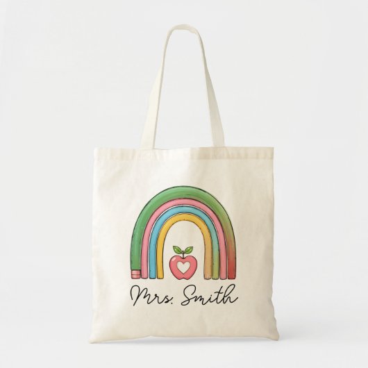 Teacher Appreciation Gift Tote Bag Canvas Custom T (Voorkant)