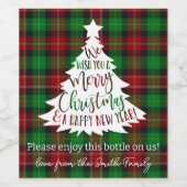 Teacher Appreciation Gift wens je een vrolijke ker Wijn Etiket (Enkel label)