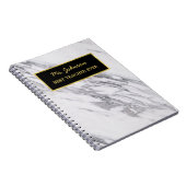 Teacher Appreciation Gift | White Marble Texture Notitieboek (Rechterzijde)