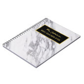 Teacher Appreciation Gift | White Marble Texture Notitieboek (Linkerzijde)