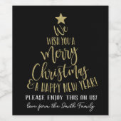 Teacher Appreciation Gift Wij wensen u een vrolijk Wijn Etiket (Enkel label)