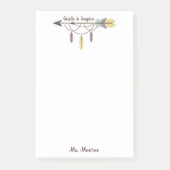 Teacher Appreciation Guide en Inspireer Boho Arrow Post-it® Notes (Voorkant)