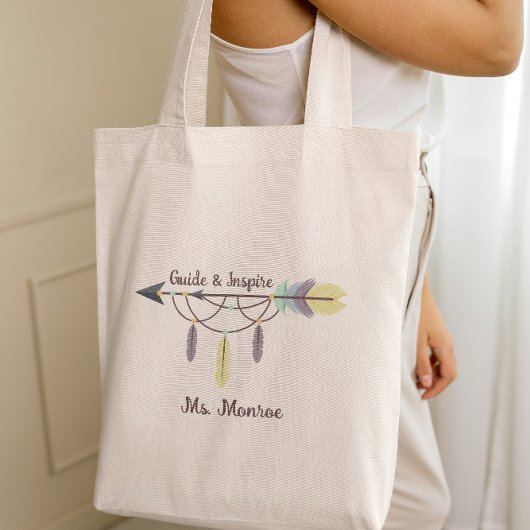 Teacher Appreciation Guide en Inspireer Boho Arrow Tote Bag