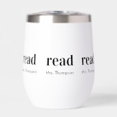 Teacher Appreciation Name Modern Minimal Read Gift (Voorkant)