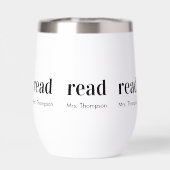 Teacher Appreciation Name Modern Minimal Read Gift (Achterkant)