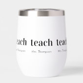 Teacher Appreciation Name Modern Teacher Gift (Achterkant)