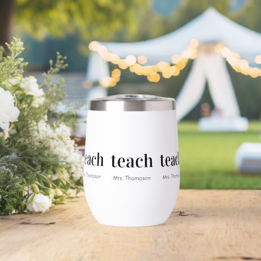 Teacher Appreciation Name Modern Teacher Gift (Bruiloft (Gedraaid)  )