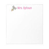 Teacher appreciation personalized pencil with bow notitieblok (Voorkant)