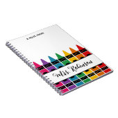Teacher Appreciation Rainbow Crayon Notepad Notitieboek (Rechterzijde)